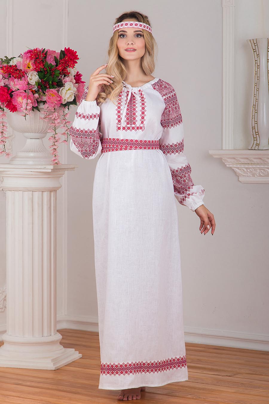 A playful frame from Women in Slavic costumes — online in Miami