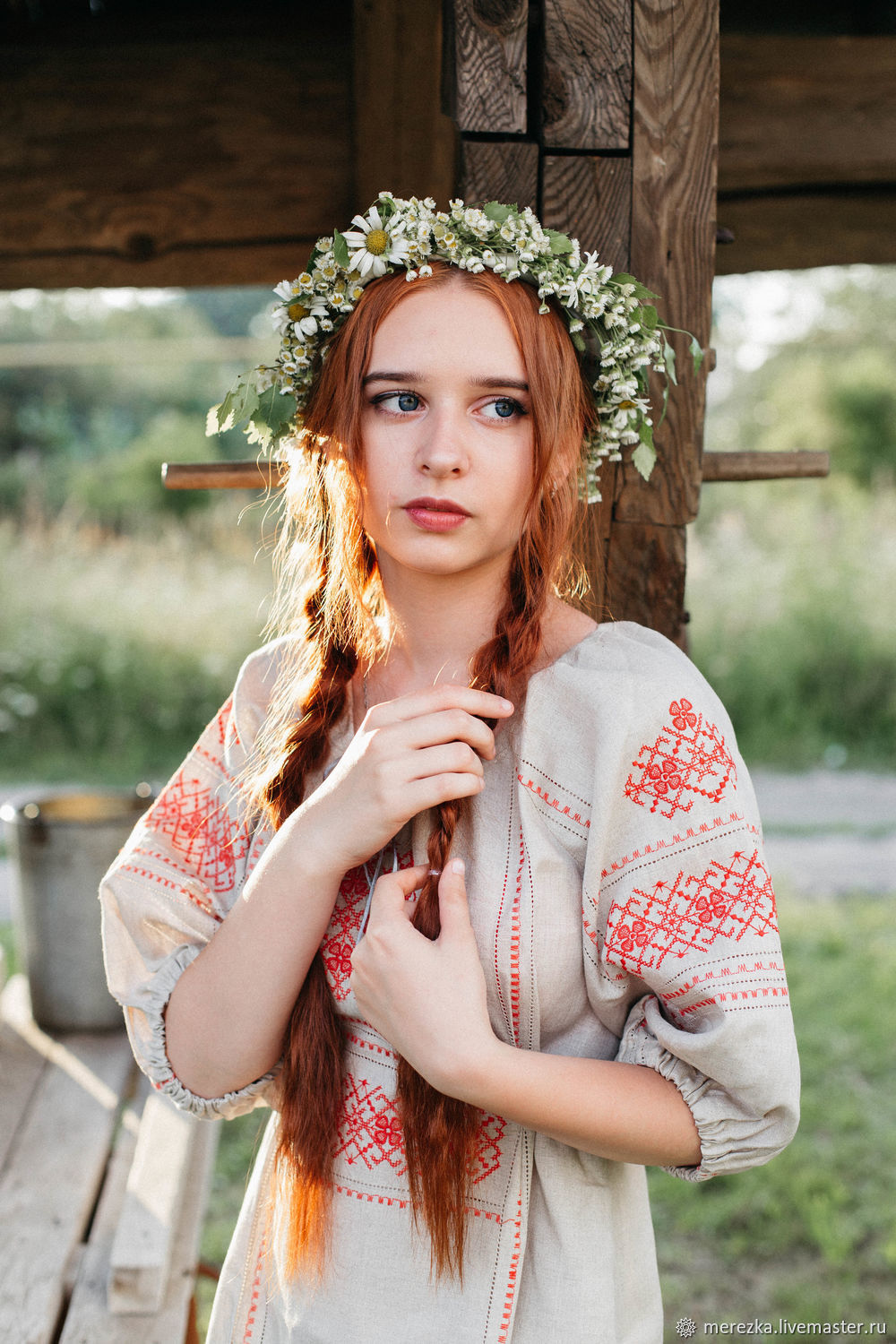 A playful frame from Girls in Slavic costumes — online in Miami